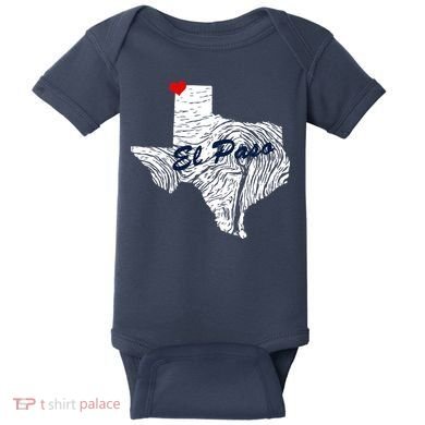 El Paso Texas State Baby Bodysuit