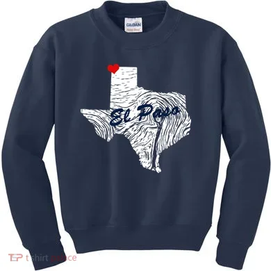 El Paso Texas State Kids Sweatshirt