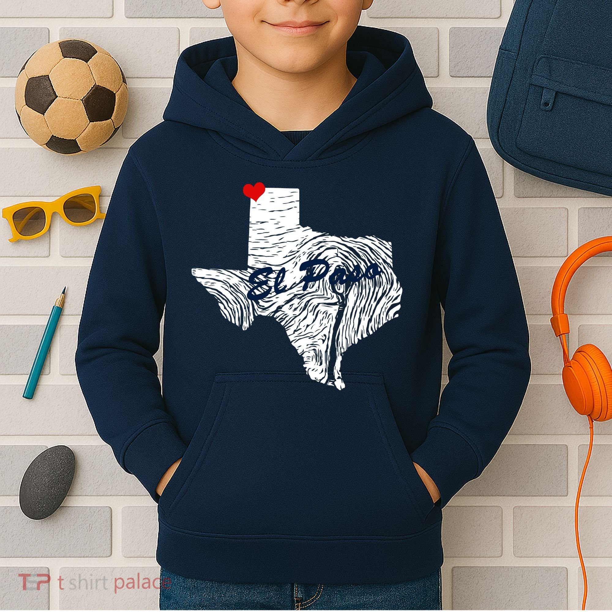 El Paso Texas State Kids Hoodie