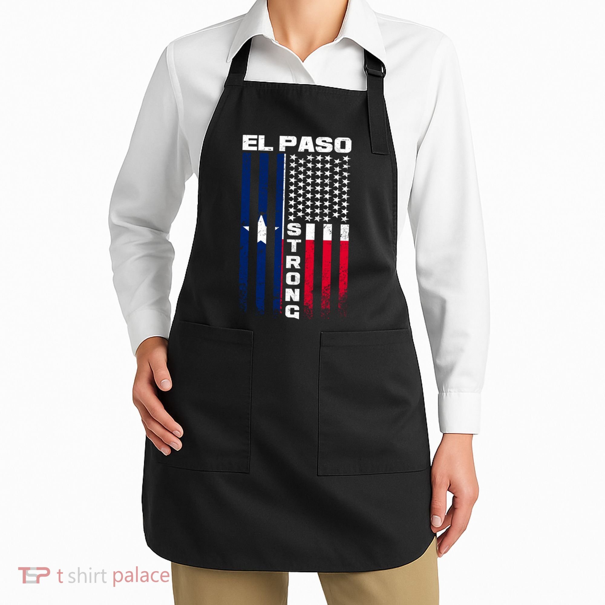 El Paso Texas Strong Flag Apron