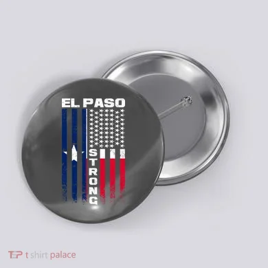 El Paso Texas Strong Flag Button