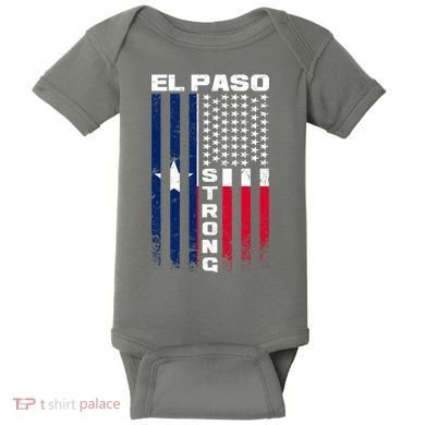 El Paso Texas Strong Flag Baby Bodysuit