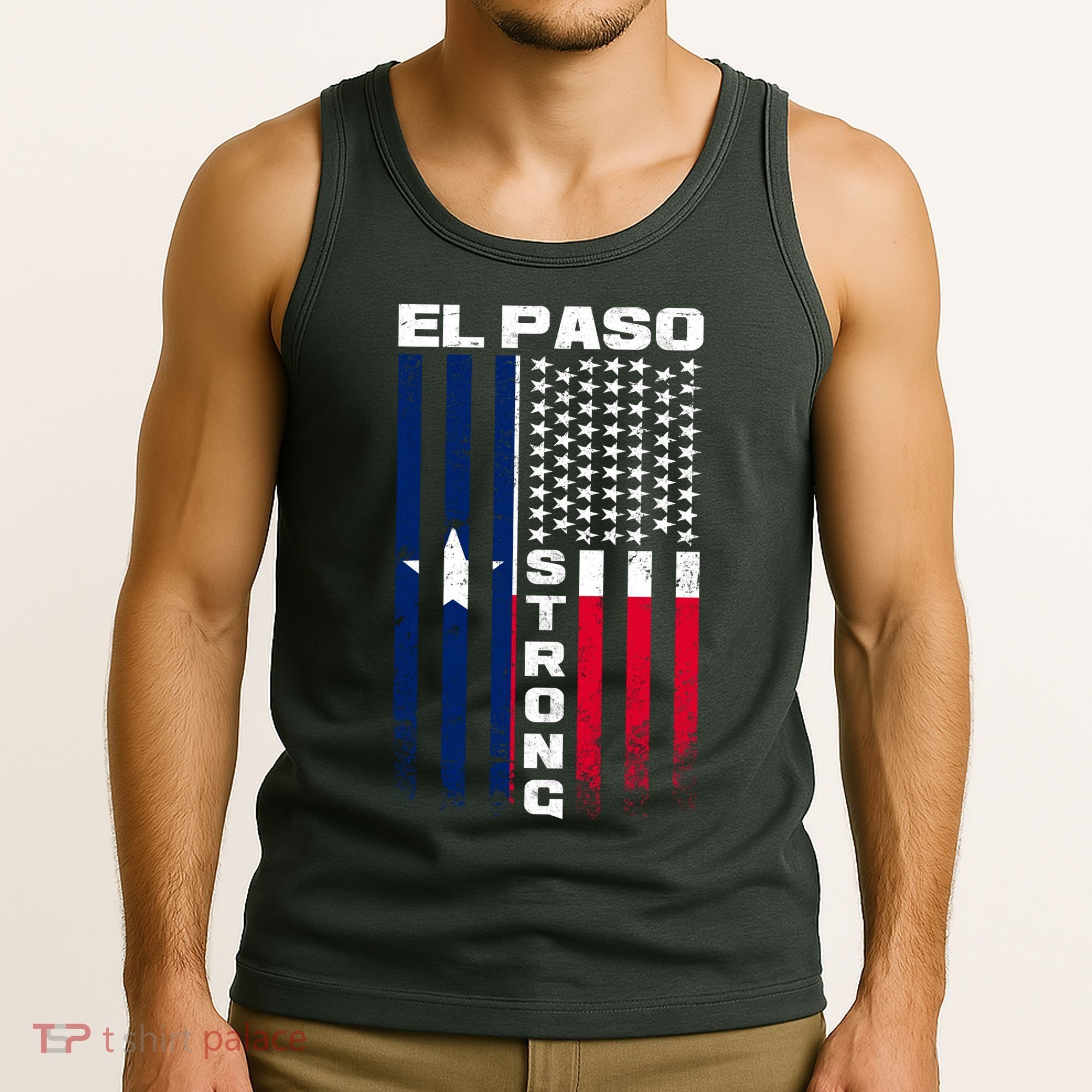 El Paso Texas Strong Flag Tank Top