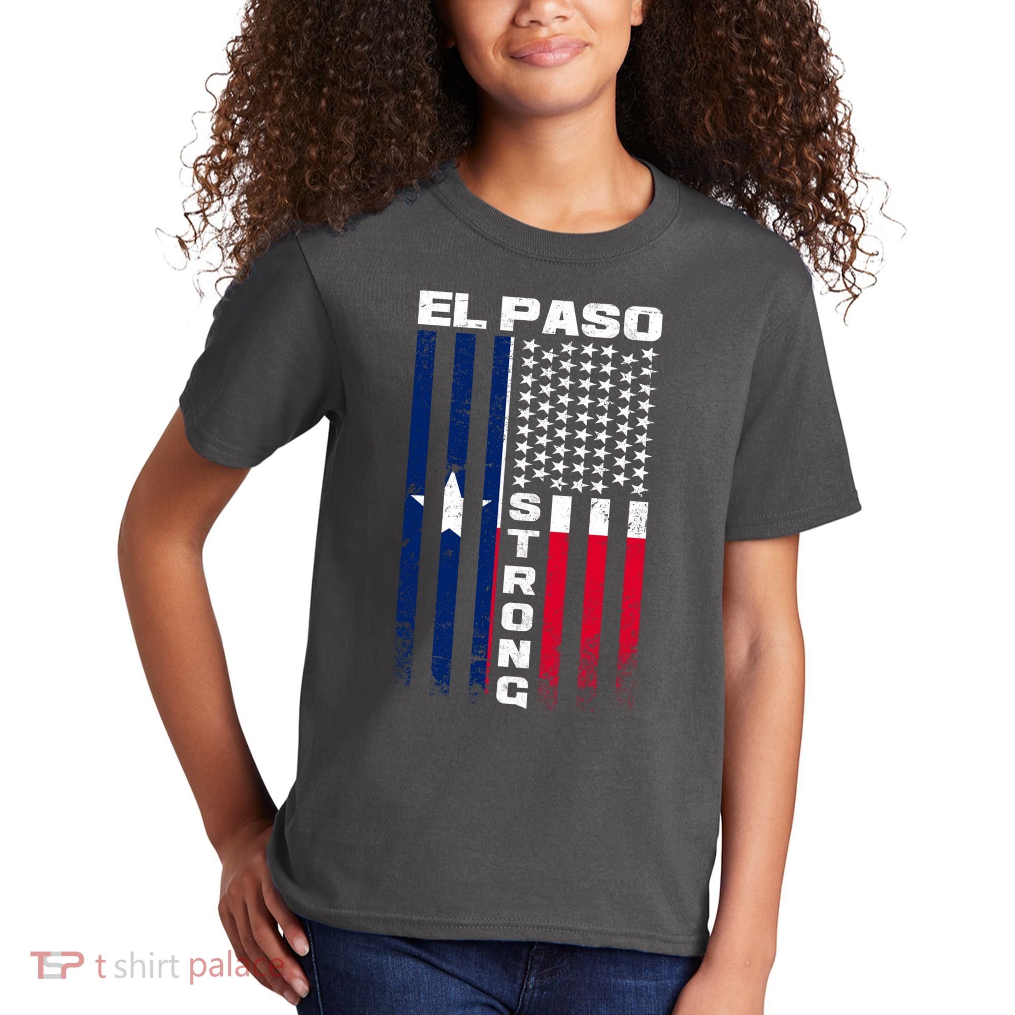 El Paso Texas Strong Flag Kids T-Shirt