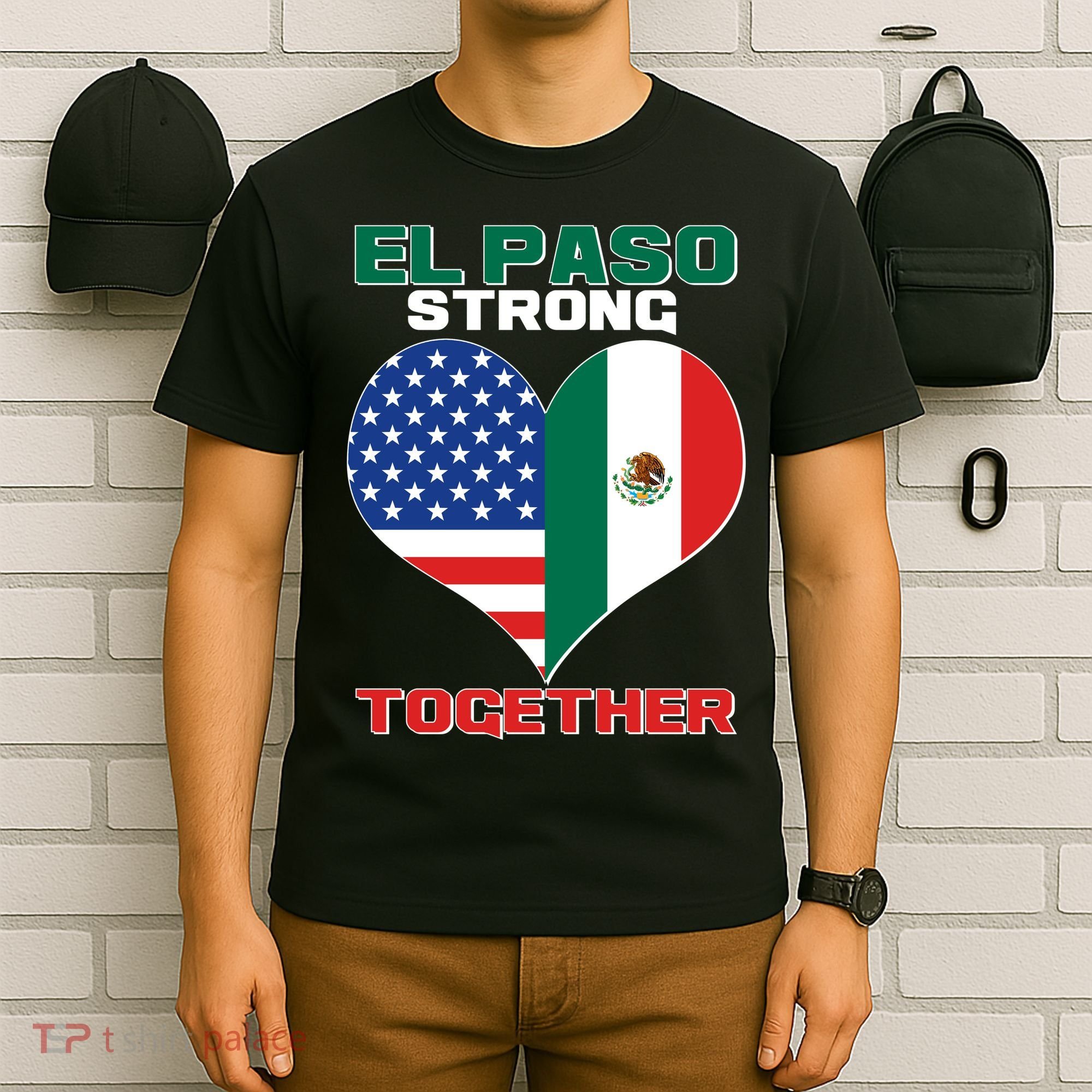 El Paso Texas Strong Together Heart T-Shirt