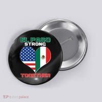 El Paso Texas Strong Together Heart Button thumb 0