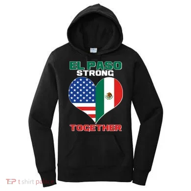 El Paso Texas Strong Together Heart Women's Hoodie