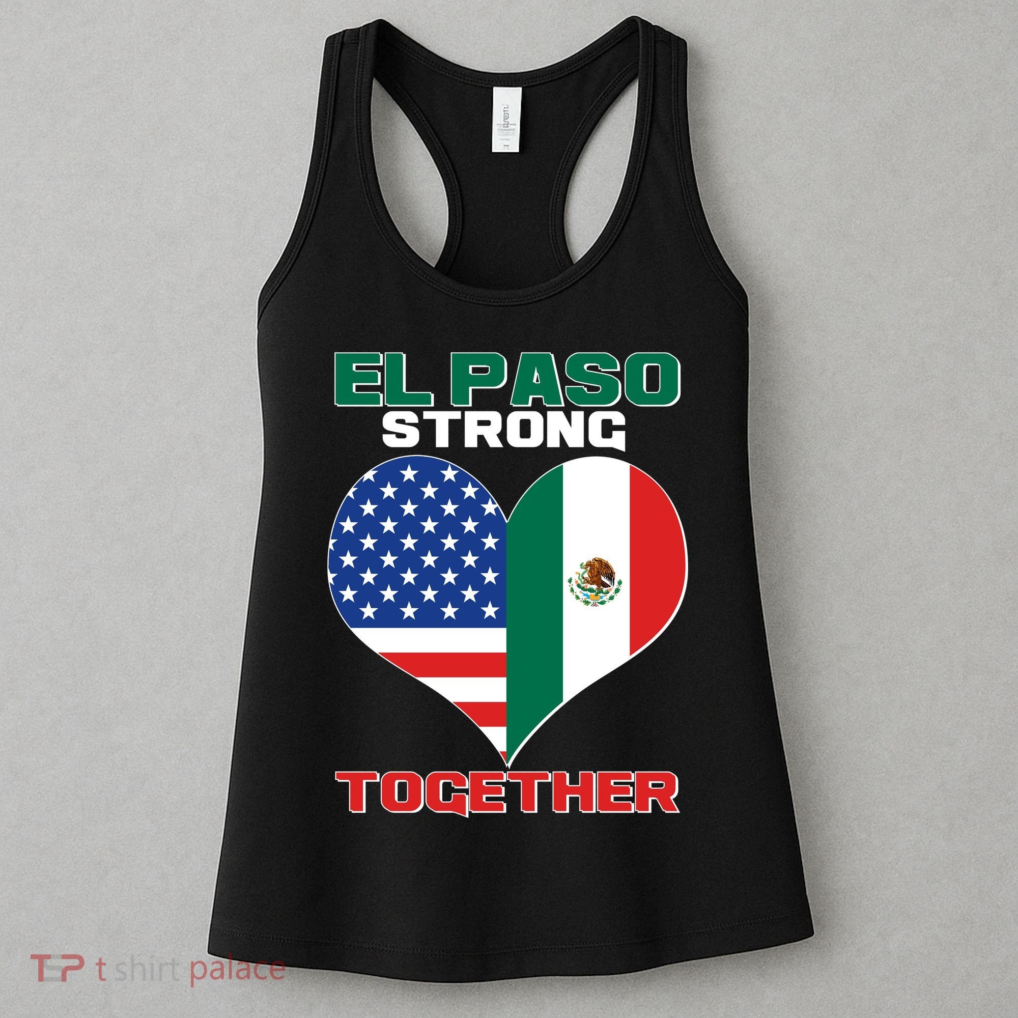 El Paso Texas Strong Together Heart Women's Tank Top