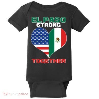 El Paso Texas Strong Together Heart Baby Bodysuit