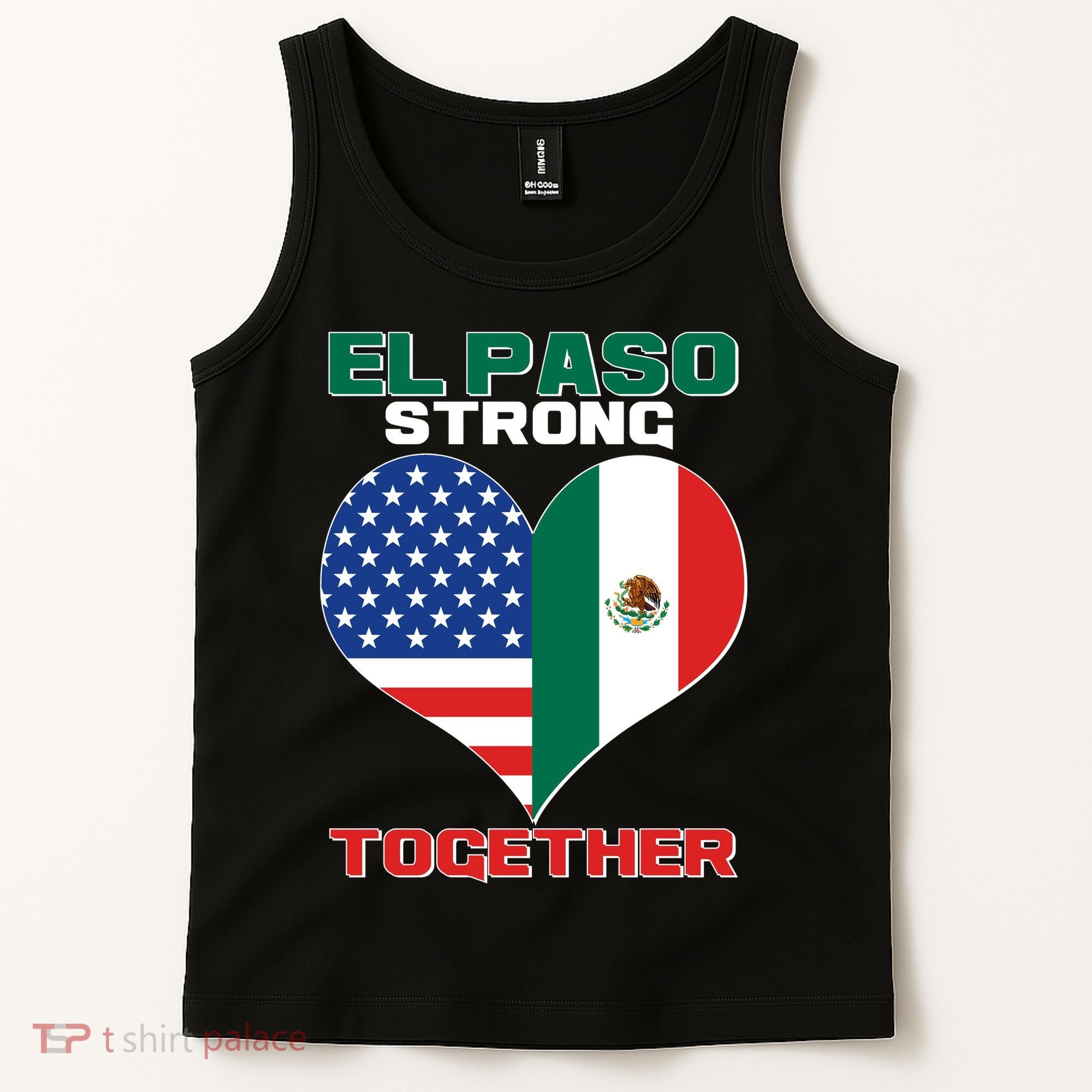 El Paso Texas Strong Together Heart Tank Top