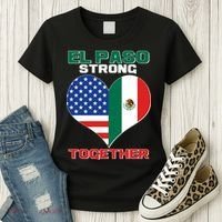 El Paso Texas Strong Together Heart Women's T-Shirt thumb 3