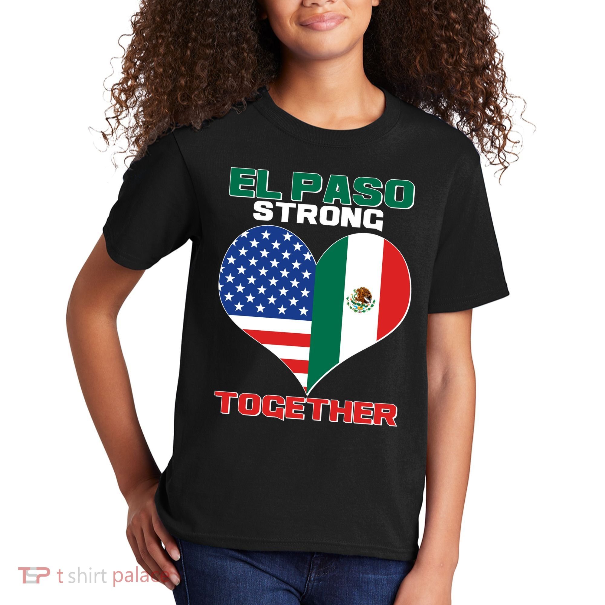 El Paso Texas Strong Together Heart Kids T-Shirt
