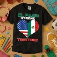 El Paso Texas Strong Together Heart Kids T-Shirt thumb 3