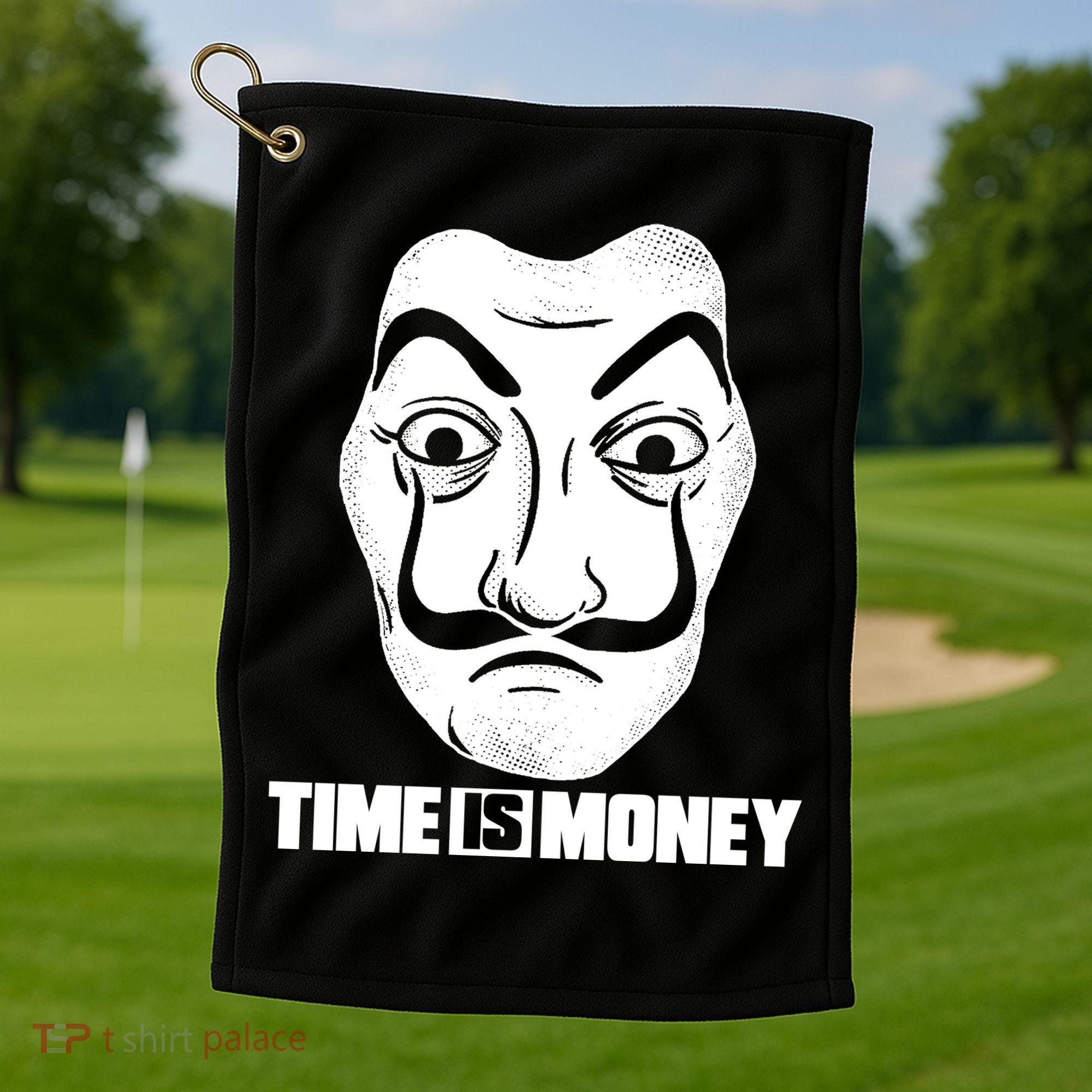 El Professor Time Is Money Golf Towel