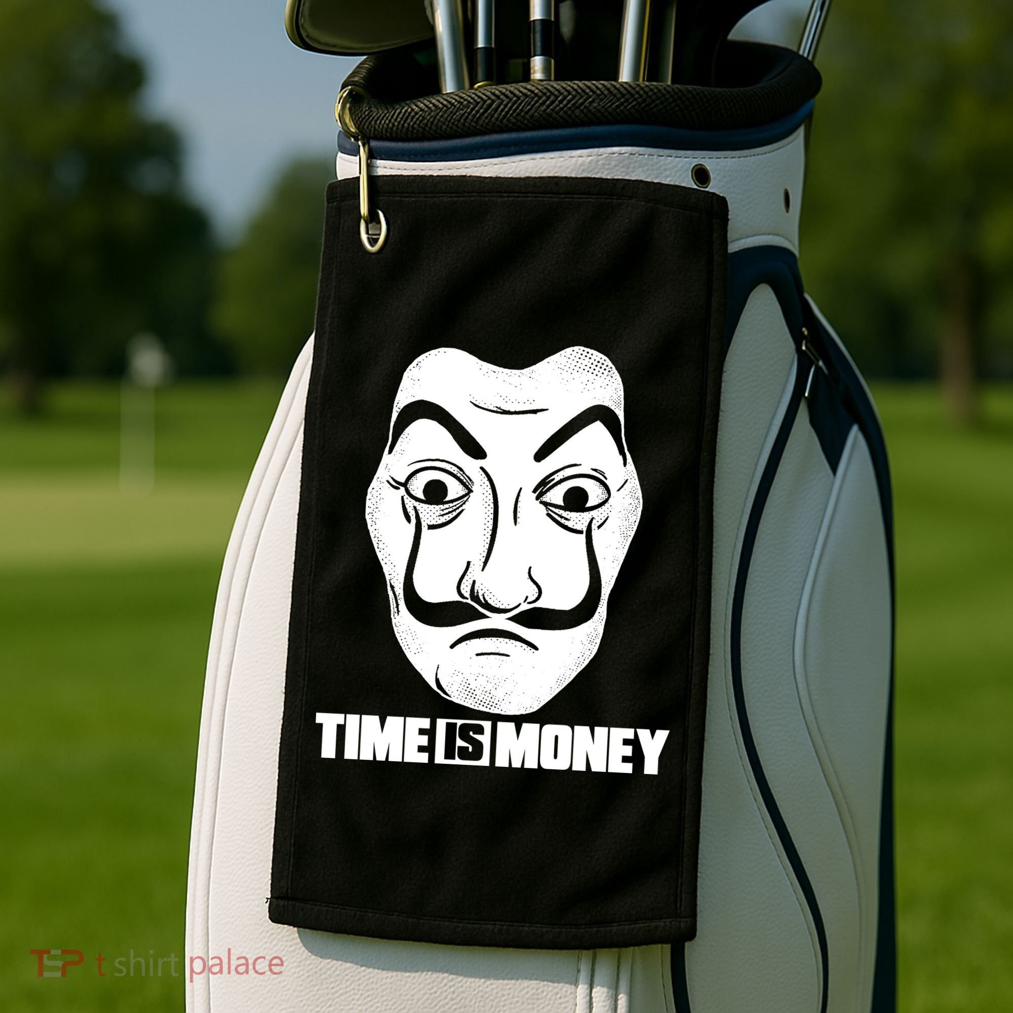 El Professor Time Is Money Golf Towel
