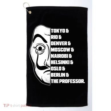 El Professor World City Names Golf Towel