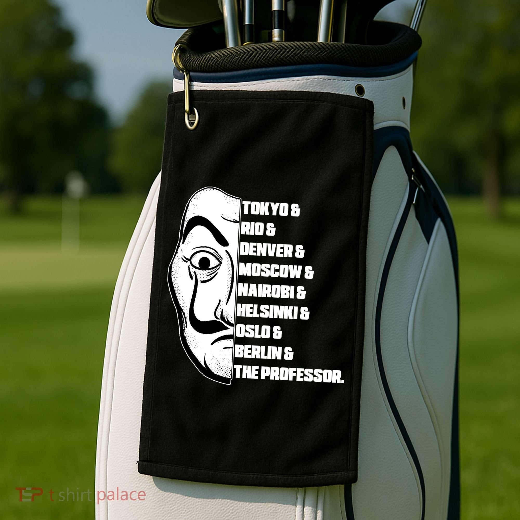 El Professor World City Names Golf Towel