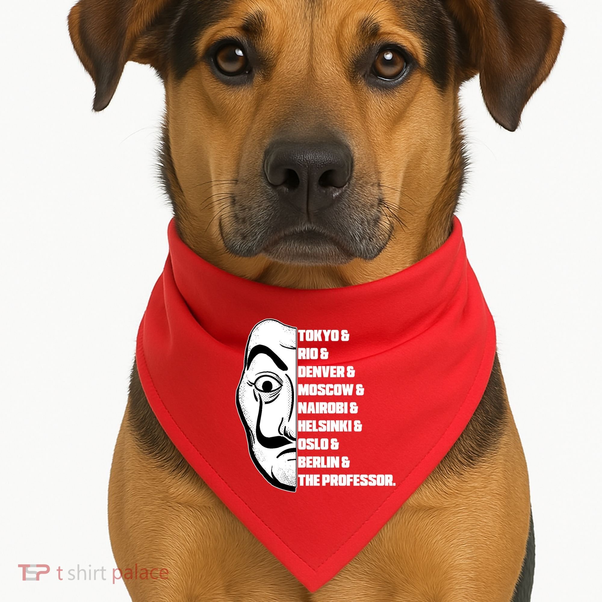 El Professor World City Names USA-Made Doggie Bandana