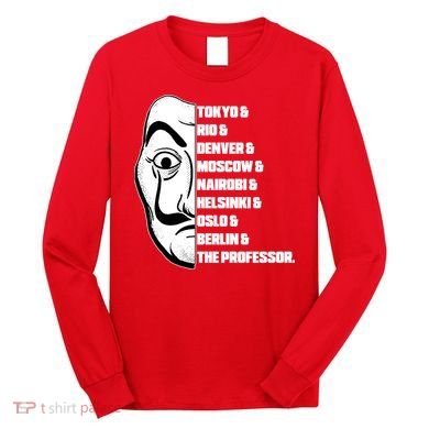 El Professor World City Names Long Sleeve Shirt