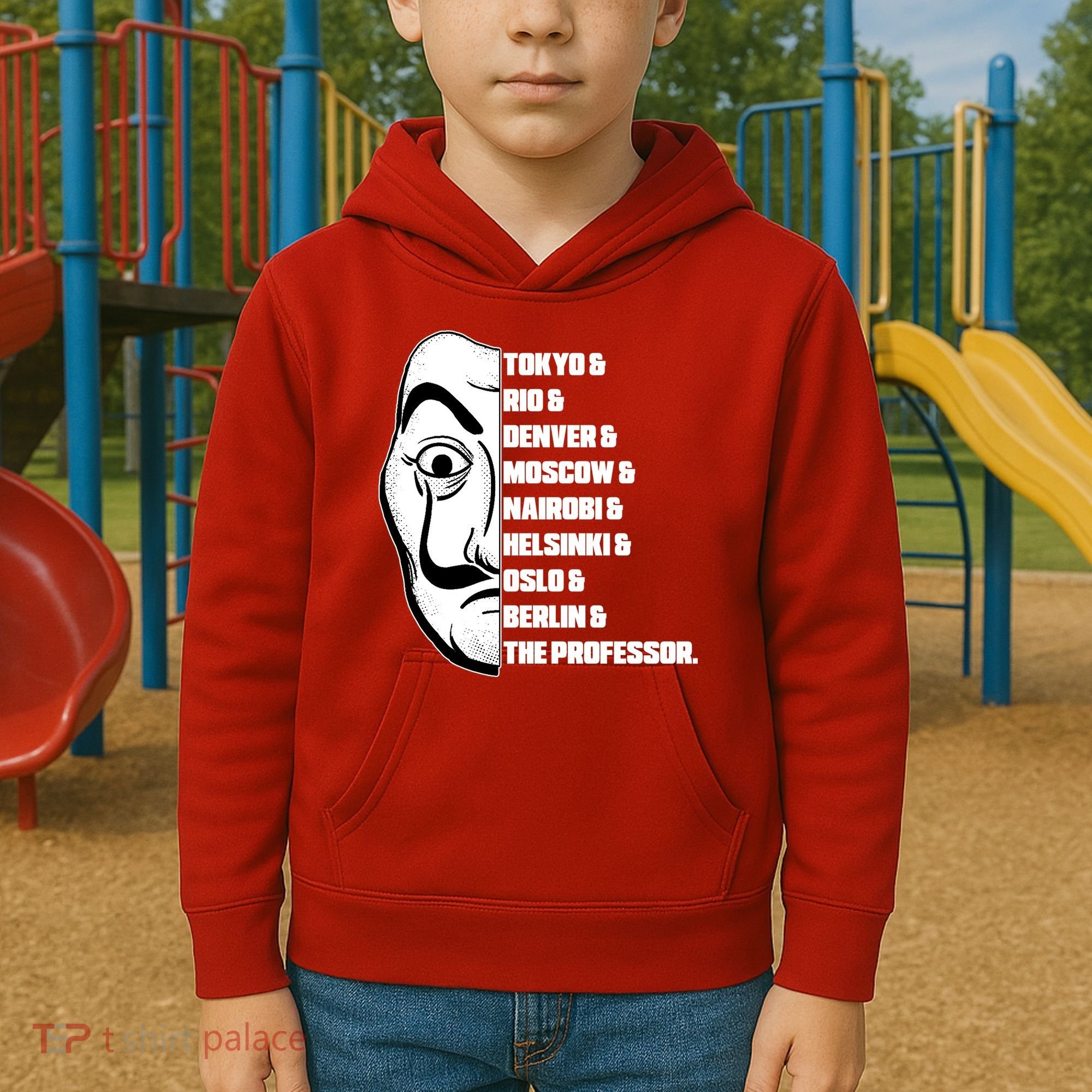 El Professor World City Names Kids Hoodie