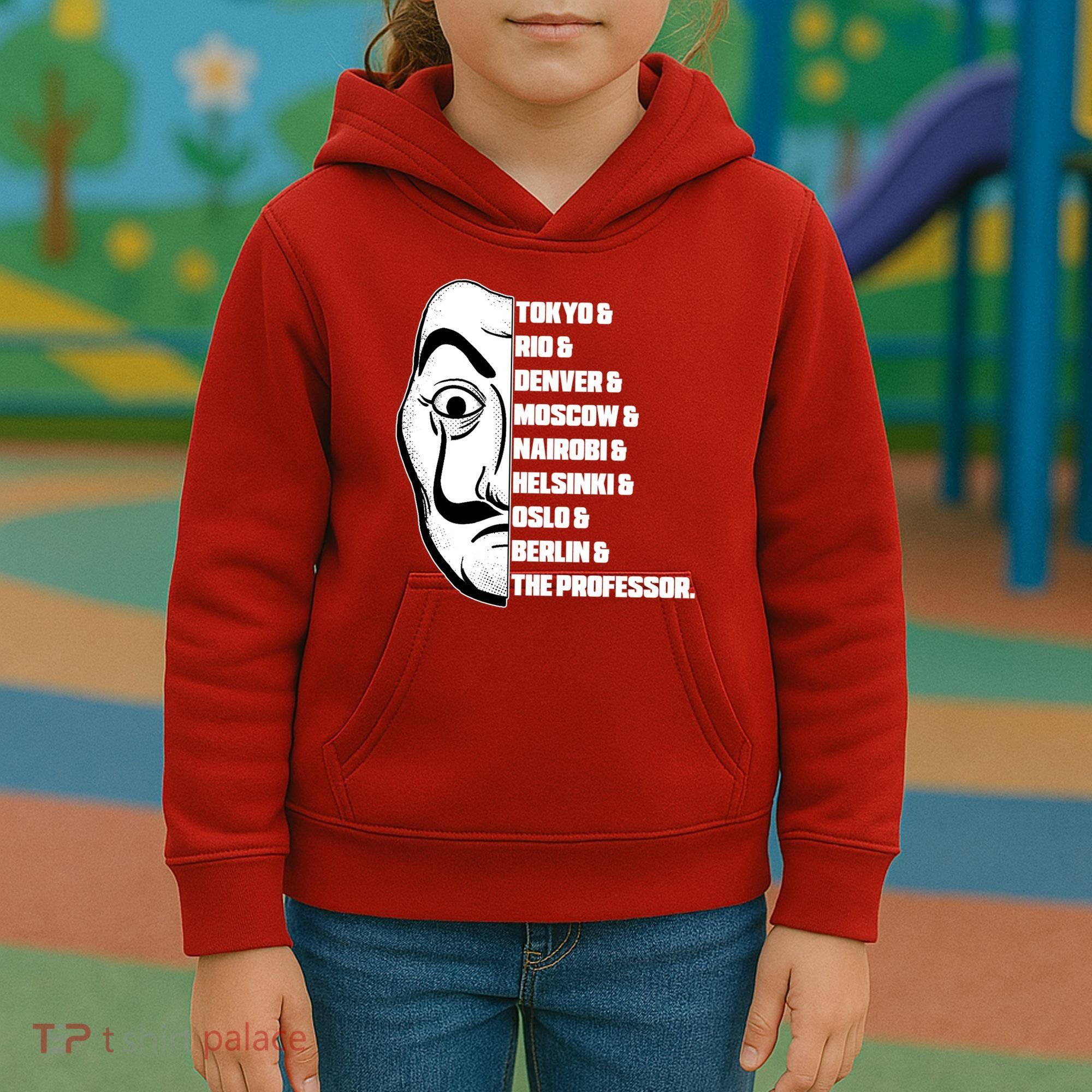 El Professor World City Names Kids Hoodie