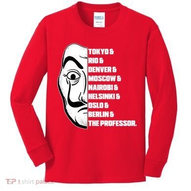 El Professor World City Names Kids Long Sleeve Shirt