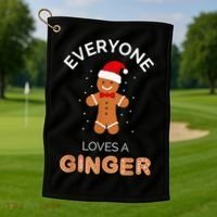Everyone Loves A Ginger - Fun Outfit For Christmas, Costume Golf Towel thumb 1