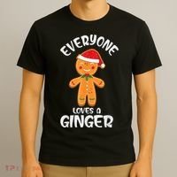 Everyone Loves a Ginger Shirt Redhead Gingerbread Christmas T-Shirt thumb 3