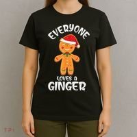 Everyone Loves a Ginger Shirt Redhead Gingerbread Christmas T-Shirt thumb 4