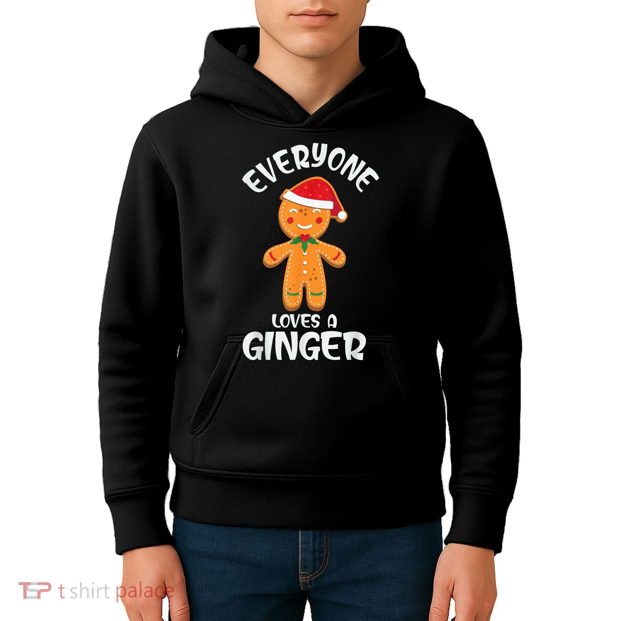 Everyone Loves a Ginger Shirt Redhead Gingerbread Christmas Kids Hoodie