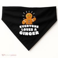 Everyone loves a Ginger Cute Gingerbread Christmas USA-Made Doggie Bandana thumb 0