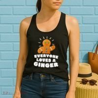 Everyone loves a Ginger Cute Gingerbread Christmas Women's Tank Top thumb 2