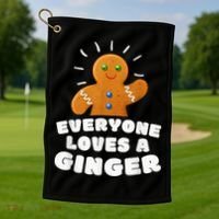 Everyone loves a Ginger Cute Gingerbread Christmas Golf Towel thumb 1