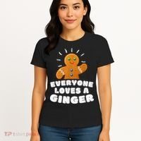 Everyone loves a Ginger Cute Gingerbread Christmas Women's T-Shirt thumb 4