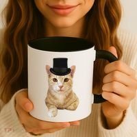 Everyone Loves A Dapper Orange Tabby Cat In A Top Hat Coffee Mug thumb 3