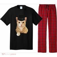 Everyone Loves A Dapper Orange Tabby Cat In A Top Hat Pajama Set thumb 0