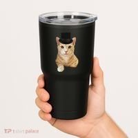 Everyone Loves A Dapper Orange Tabby Cat In A Top Hat Tumbler thumb 2