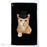 Everyone Loves A Dapper Orange Tabby Cat In A Top Hat Golf Towel thumb 0