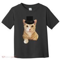 Everyone Loves A Dapper Orange Tabby Cat In A Top Hat Toddler T-Shirt thumb 0