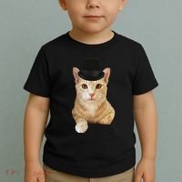 Everyone Loves A Dapper Orange Tabby Cat In A Top Hat Toddler T-Shirt thumb 2