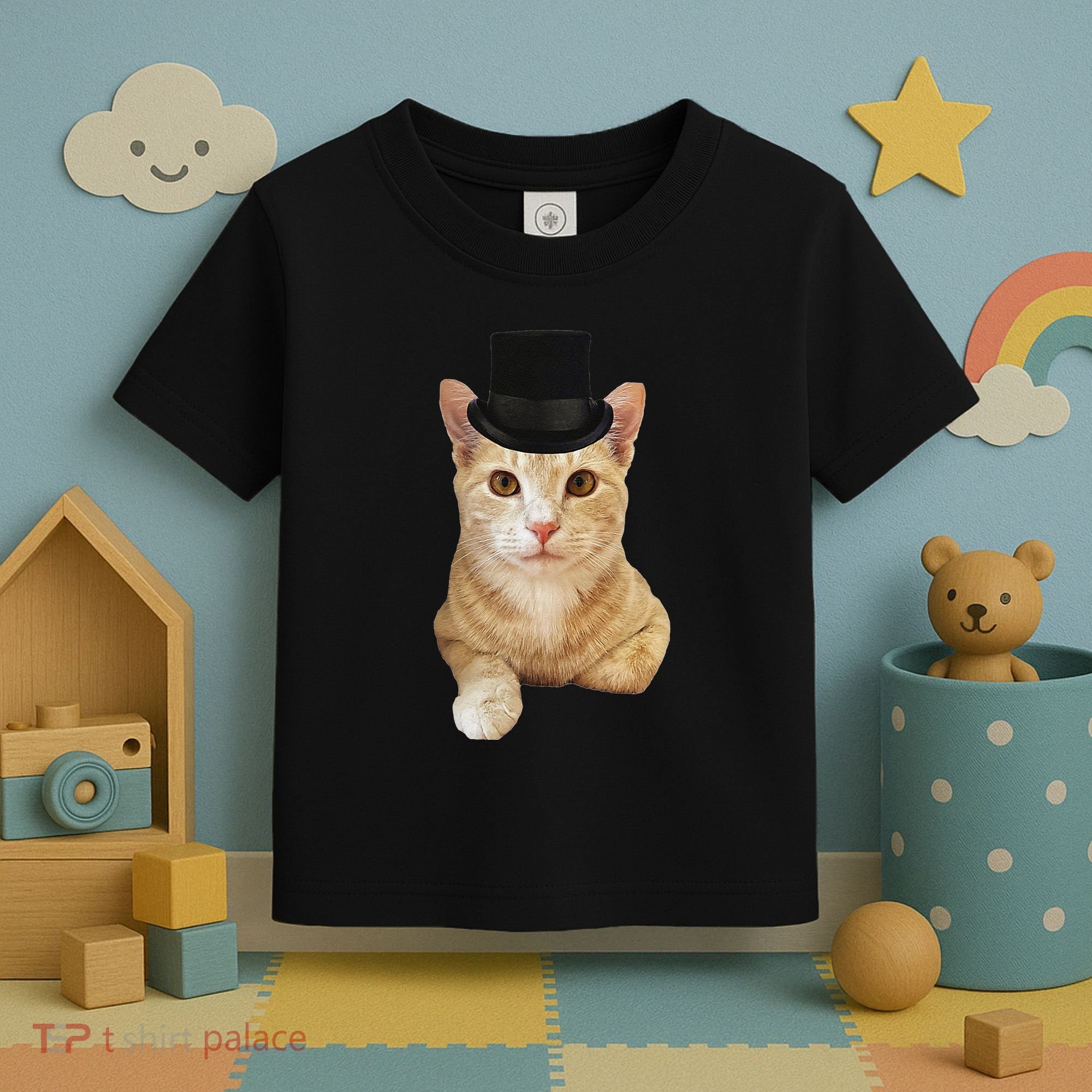 Everyone Loves A Dapper Orange Tabby Cat In A Top Hat Toddler T-Shirt