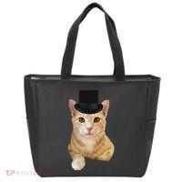 Everyone Loves A Dapper Orange Tabby Cat In A Top Hat Tote Bag thumb 0