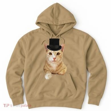 Everyone Loves A Dapper Orange Tabby Cat In A Top Hat Hoodie