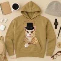 Everyone Loves A Dapper Orange Tabby Cat In A Top Hat Hoodie thumb 3