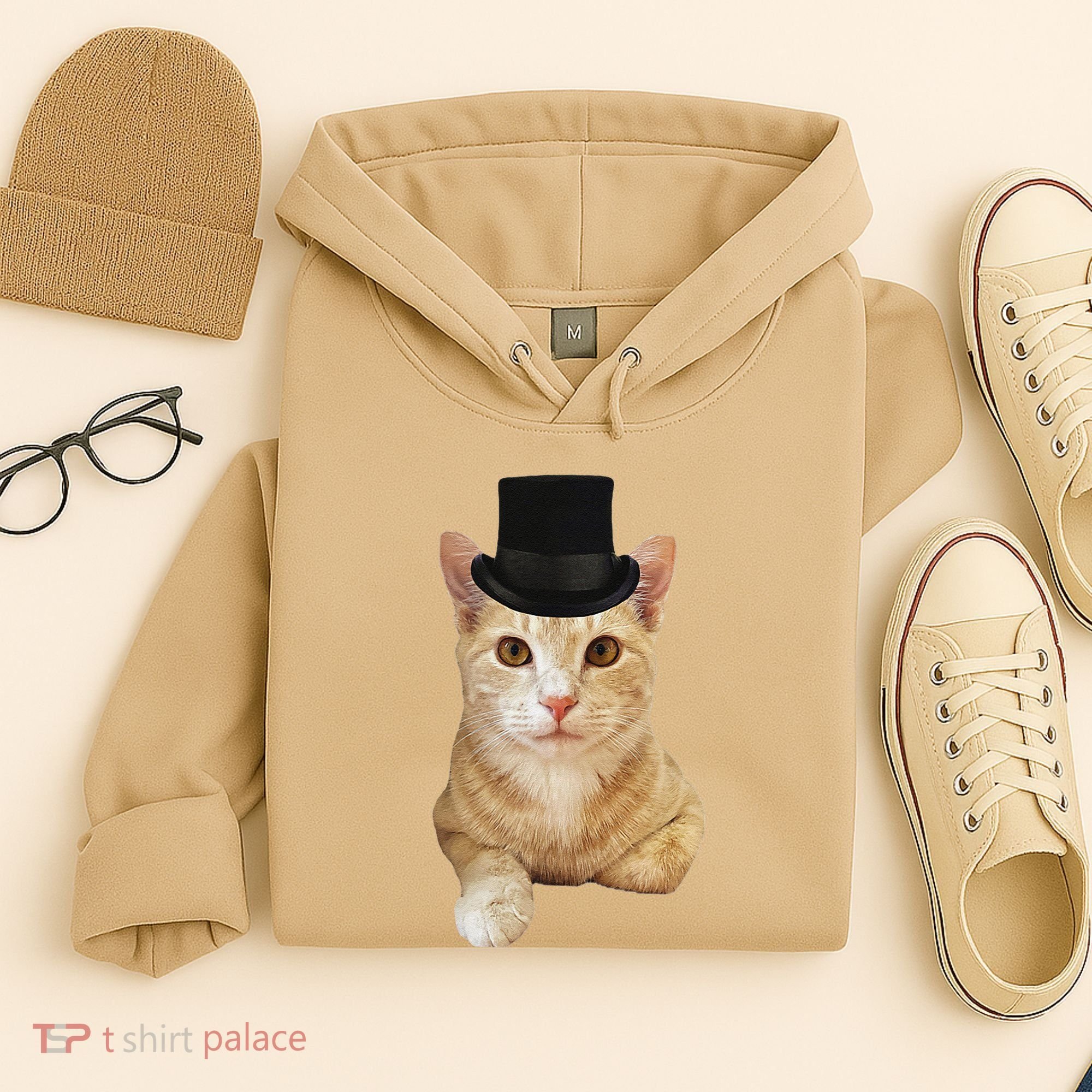 Everyone Loves A Dapper Orange Tabby Cat In A Top Hat Hoodie