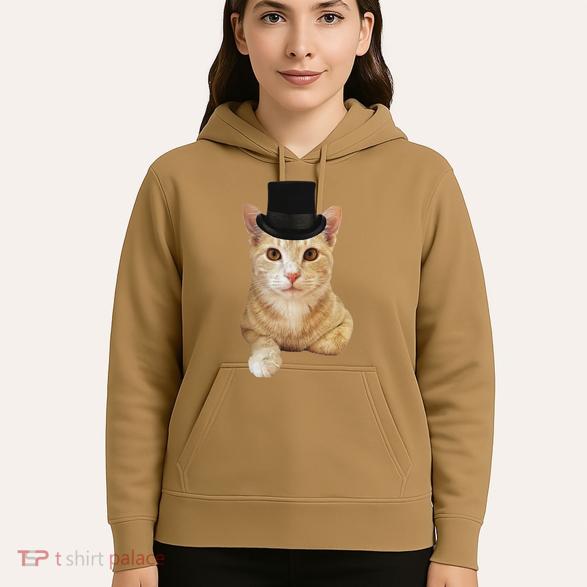 Everyone Loves A Dapper Orange Tabby Cat In A Top Hat Hoodie