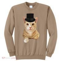 Everyone Loves A Dapper Orange Tabby Cat In A Top Hat Sweatshirt thumb 0