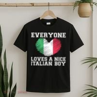 Everyone Loves A Nice Italian Boy Shirts Italy Flag Gift Idea T-Shirt thumb 2