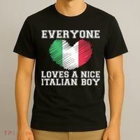 Everyone Loves A Nice Italian Boy Shirts Italy Flag Gift Idea T-Shirt thumb 3