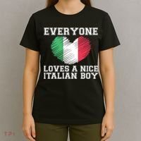Everyone Loves A Nice Italian Boy Shirts Italy Flag Gift Idea T-Shirt thumb 4